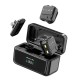 WIWU WI-WM005 BLUETOOTH 5.3 WITH APPLE & TYPE-C RECEIVER, ANC NOISE REDUCTION, REVERB & 6H BATTERY DUAL LAVALIER MICROPHONE - BLACK