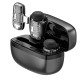 WIWU WI-WM008 2-IN-1 WITH ANC NOISE CANCELLATION, 360° PICKUP, 50M RANGE & CHARGING CASE DUAL WIRELESS LAVALIER MICROPHONE - BLACK