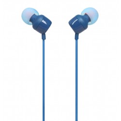 JBL TUNE 110 9MM DRIVERS PURE BASS SOUND BUILT-IN MIC IN EAR HEADPHONES - BLUE 