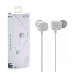 REMAX RM502 3.5MM WIRED EARBUDS STEREO EARPHONE WITH MIC - WHITE