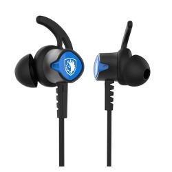 SADES WINGS20 IMMERSIVE AUDIO SHARK-FIN DESIGN INLINE MIC UNIVERSAL 3.5MM FOR MOBILE AND PC GAMING EARPHONES – BLACK