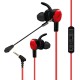 XIBERIA MG-1 DUAL MICROPHONE 3.5MM JACK IN-EAR SWEAT-PROOF WIRED GAMING EARBUDS - RED