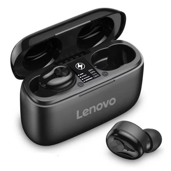 LENOVO HT18 TRUE WIRELESS STEREO SOUND EARBUDS WITH BUTTON CONTROLS - BLACK