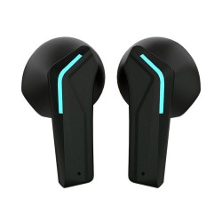 PORODO PDX415 TRUE WIRELESS 6 HOUR PLAY DUAL MICROPHONE GAMING EARBUDS - BLACK  