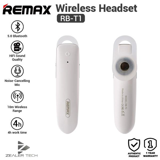 REMAX RB-T1 BLUETOOTH EARPHONE LIGHTWEIGHT DESIGN