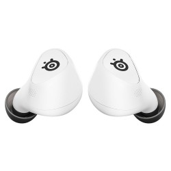 STEELSERIES ARCTIS GAMEBUDS 2.4GHZ + BLUETOOTH 5.3 – ANC / TRANSPARENCY MODE IP55 WATER RESISTANT 40H BATTERY WIRELESS CHARGING COMPATIBLE WITH PS5, PC, SWITCH, MOBILE WIRELESS GAMING EARBUDS – WHITE