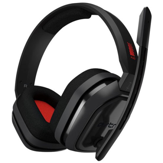 ASTRO A10 WIRED 3.5MM GAMING HEADSET WITH FLIP-TO-MUTE MICROPHONE - BLACK /RED