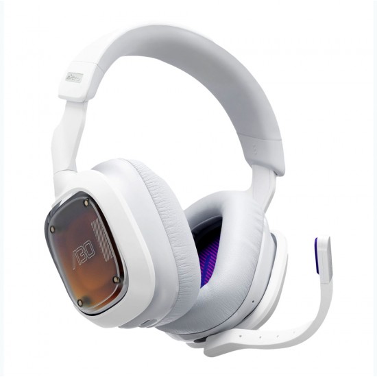 ASTRO A30 40MM 27 HOURS PLAYTIME LIGHTSPEED WIRELESS GAMING HEADSET FOR PLAYSTATION - WHITE/PURPLE