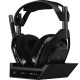 ASTRO A50 X LIGHTSPEED WITH A QUICK SWITCH BUTTON BASE STATION  PRO-G GRAPHENE WIRELESS GAMING HEADSET - BLACK