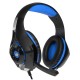 CROWN MICRO CMGH-102T WITH FLEXIBLE AND WIDE RIM 2.1M LONG CABLE FOLDING HIGH-SENSITIVITY MICROPHONE AND SEPARATE SPC AND MIC SLOTS WIRED USB GAMING HEADSET - BLACK/BLUE