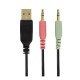 DELTACO DH210 ORANGE LED LIGHT STEREO HEADSET 2 X 3.5 MM LED 2M CABLE MULTIPLATFORM WIRED GAMING HEADSET - BLACK