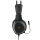 DELTACO DH210 ORANGE LED LIGHT STEREO HEADSET 2 X 3.5 MM LED 2M CABLE MULTIPLATFORM WIRED GAMING HEADSET - BLACK