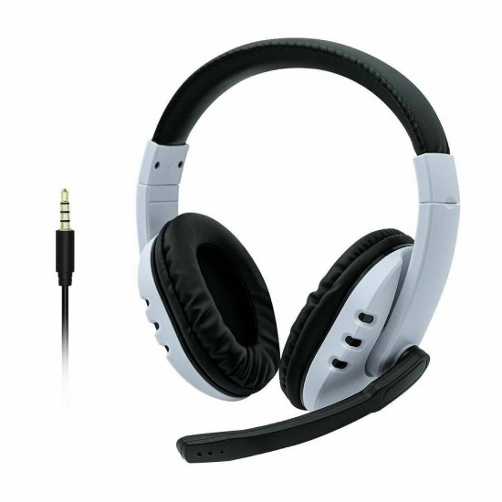 DOBE LIGHTWEIGHT DEEP BASS STEREO 3D SURROUND SOUND WIRED HEADPHONES WITH MIC - WHITE