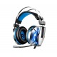 EKSA E800 UPGRADED STEREO SURROUND 5OMM DRIVER WITH COOL LED LIGHT WIRED GAMING HEADSET - BLUE