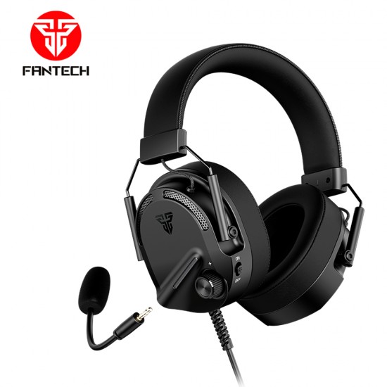 FANTECH ALTO MH91 50MM DRIVERS VOLUME KNOB DETACHABLE MICROPHONE MULTI-PLATFORM WIRED GAMING HEADSET - BLACK