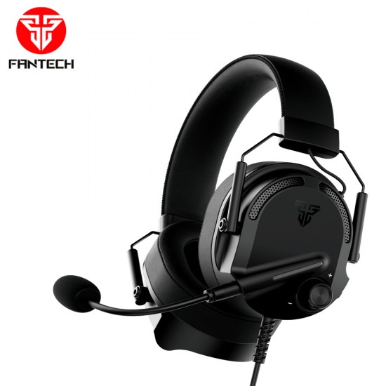 FANTECH ALTO MH91 50MM DRIVERS VOLUME KNOB DETACHABLE MICROPHONE MULTI-PLATFORM WIRED GAMING HEADSET - BLACK