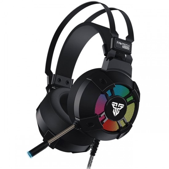 FANTECH HG11 CAPTIN 7.1 VIRTUL SORROUND SOUND RGB WIRED USB GAMING HEADSET - BLACK