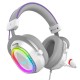 FIFINE AMPLIGAME H13 7.1 SURROUND SOUND RGB LIGHTING ANC MIC ERGONOMIC EARPADS CONTROL BOX USB FOR PC PS5 PS4 LAPTOP MAC WIRED GAMING HEADSET - WHITE