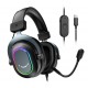 FIFINE AMPLIGAME H6 WIRED HEADPHONES WITH MICROPHONE-7.1 SURROUND SOUND-USB HEADSET WITH EQ MODE RGB SOFT EAR PADS FOR PC GAMING HEADSET - BLACK