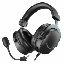 FIFINE AMPLIGAME H9 7.1 SURROUND SOUND DETACHABLE MICROPHONE USB AND 3.5MM WIRED OVER-EAR WITH CONTROL BOX COMFORT FIT PC GAMING HEADSET - BLACK