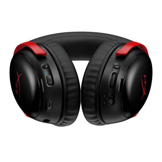 HYPERX CLOUD III S DUAL LEGENDARY SOUND SANS FIL UP TO 120-HOUR BATTERY, ANGLED 53MM DRIVERS WIRELESS GAMING HEADSET – BLACK/RED