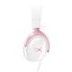 HYPERX CLOUD III ANGLED 53MM DRIVERS, NOISE-CANCELLING 10MM MIC AND MULTI-PLATFORM COMPATIBILITY WIRED GAMING HEADSET - WITE/PINK
