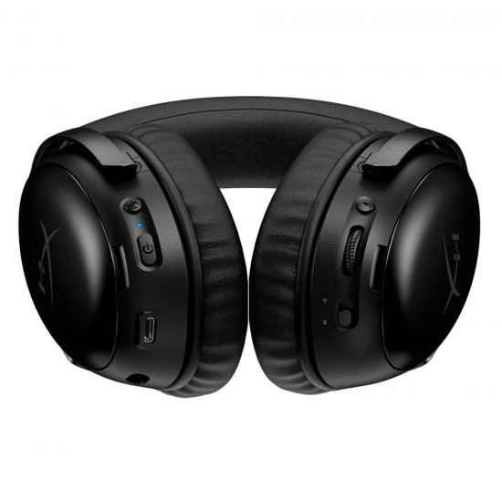 HYPERX CLOUD III S 120 HOURS BATTERY LIFE 2.4GHZ BLUETOOTH 53MM ANGLED DRIVERS DTS HEADPHONE:X SPATIAL AUDIO WIRELESS GAMING HEADSET - BLACK