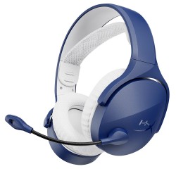 HYPERX CLOUD JET 2.4GHZ & BLUETOOTH 5.3 40MM DRIVERS 25H BATTERY SWIVEL-TO-MUTE MIC PC PS5 MOBILE DUAL WIRELESS GAMING HEADSET - LIGHT BLUE