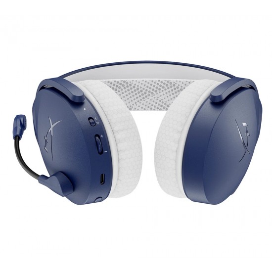 HYPERX CLOUD JET 2.4GHZ & BLUETOOTH 5.3 40MM DRIVERS 25H BATTERY SWIVEL-TO-MUTE MIC PC PS5 MOBILE DUAL WIRELESS GAMING HEADSET - LIGHT BLUE