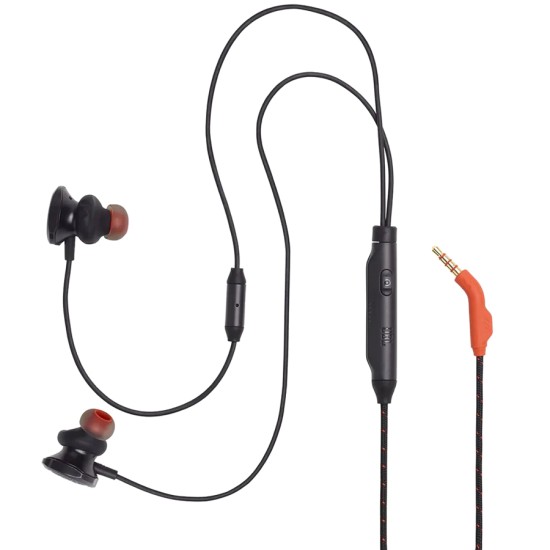 JBL QUANTUM 50 WIRED IN-EAR GAMING HEADSET WITH VOLUME SLIDER AND MIC MUTE