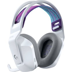 LOGITECH G733 LIGHTSPEED WITH SUSPENSION HEADBAND, LIGHTSYNC RGB, BLUE VO MICROPHONE TECHNOLOGY WIRELESS GAMING HEADSET - WHITE
