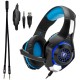 BEEXCELLENT GM1 WIRED 3.5MM OVER-EAR PRO GAMING HEADSET DEEP SOUND WITH LED LIGHTING AND MICROPHONE - BLUE