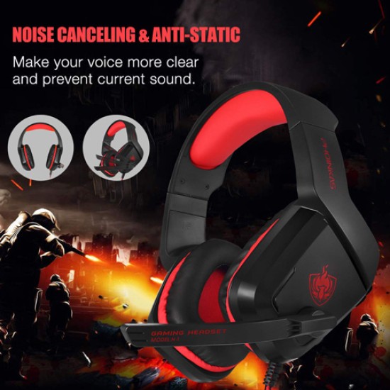 PHOINIKAS H1 3.5MM GAMING HEADSET - RED