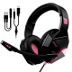 MPOW EG10 WIRED GAMING HEADSET 3D SURROUND SOUND BLACK AND RED 