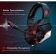 MPOW EG10 WIRED GAMING HEADSET 3D SURROUND SOUND BLACK AND RED 