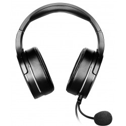 MSI IMMERSE GH20 40MM DRIVERS ULTRA-LIGHTWEIGHT 245G GLASSES-FRIENDLY IN-LINE CONTROLS 3.5MM AUDIO JACK WIRED GAMING HEADSET - BLACK