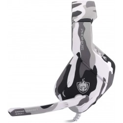 PHOINIKAS H-1 3D STEREO SOUND NOISE-CANCELLING MIC OVER EAR GAMING HEADSET - GREY