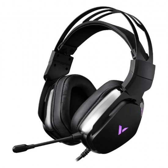 RAPOO VH710 VIRTUAL 7.1 CHANNELS LED ENC DE-NOISING MICROPHONE WIRED GAMING HEADSET WITH CONTROLLER - BLACK