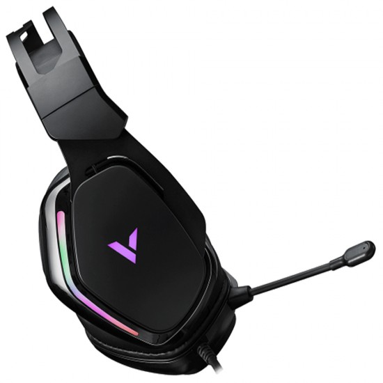 RAPOO VH710 VIRTUAL 7.1 CHANNELS LED ENC DE-NOISING MICROPHONE WIRED GAMING HEADSET WITH CONTROLLER - BLACK