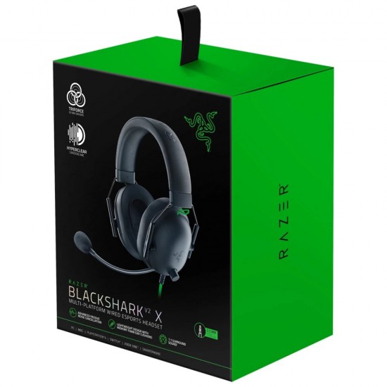 RAZER BLACKSHARK V2 X 3.5MM 7.1 SURROUND SOUND MULTI-PLATFORM WIRED ESPORTS HEADSET - BLACK 