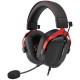 REDRAGON CYBILL H312 7.1 SURROUND SOUND 50MM DRIVERS PU LEATHER EAR PADS DETACHABLE NOISE CANCELLING MICROPHONE IN-LINE CONTROLS MULTI-PLATFORM SUPPORT WIRED RGB GAMING HEADSET- BLACK