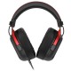 REDRAGON CYBILL H312 7.1 SURROUND SOUND 50MM DRIVERS PU LEATHER EAR PADS DETACHABLE NOISE CANCELLING MICROPHONE IN-LINE CONTROLS MULTI-PLATFORM SUPPORT WIRED RGB GAMING HEADSET- BLACK