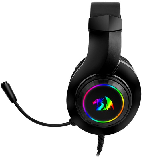 REDRAGON H260 HYLAS RGB 50 MM DRIVERS WIRED GAMING HEADSET WITH MIC - BLACK 