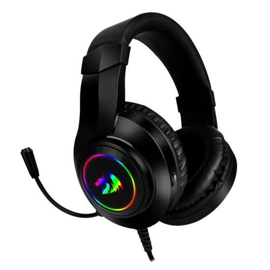 REDRAGON H260 HYLAS RGB 50 MM DRIVERS WIRED GAMING HEADSET WITH MIC - BLACK 