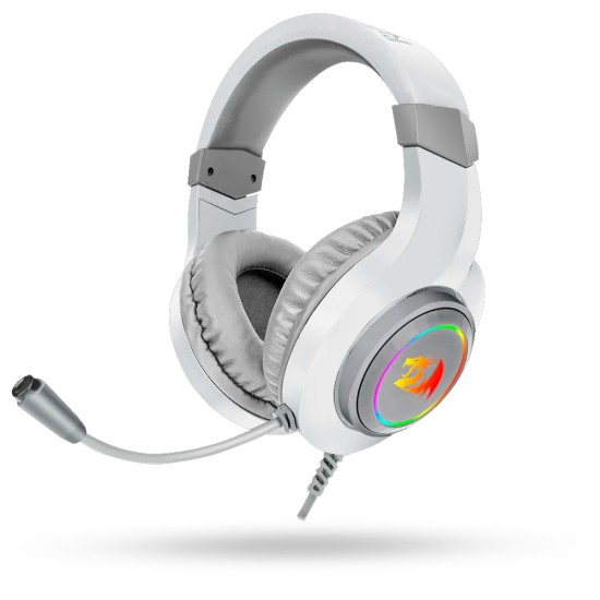 REDRAGON H260 HYLAS RGB 50 MM DRIVERS WIRED 3.55MM GAMING HEADSET WITH MIC - WHITE