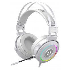 REDRAGON H320 LAMIA 2 7.1 SURROUND SOUND NOISE CANCELLING MIC RGB USB GAMING HEADSET WITH STAND - LUNAR WHITE