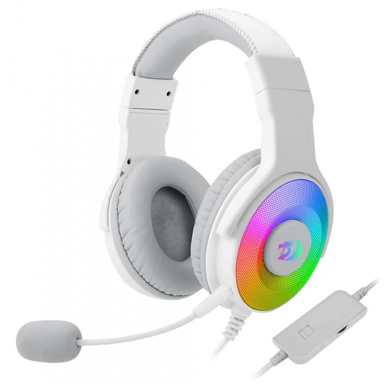 REDRAGON H350 PANDORA RGB WIRED GAMING HEADSET WITH DYNAMIC RGB BACKLIGHT 50MM DRIVERS  - WHITE