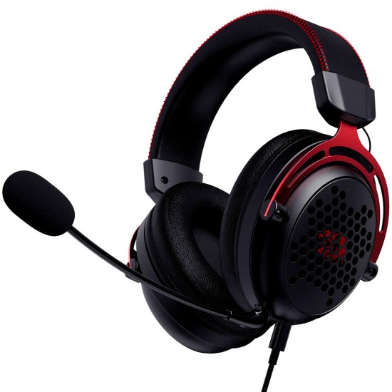 REDRAGON H386 DIOMEDES 7.1 SURROUND SOUND WIRED GAMING HEADSET DETACHABLE NOISE CANCELLATION MICROPHONE- BLACK 