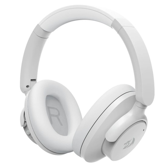 REDRAGON VIBECORE H610G 40MM DRIVERS ADJUSTABLE ROTATING EAR CUPS ANC BLUETOOTH AUX WIRELESS/WIRED GAMING HEADSET – WHITE