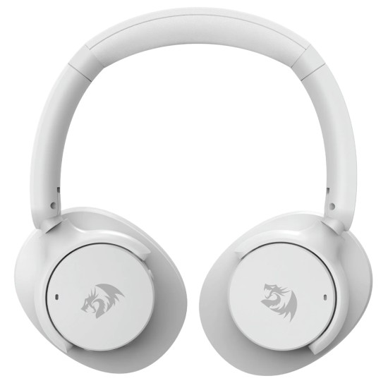 REDRAGON VIBECORE H610G 40MM DRIVERS ADJUSTABLE ROTATING EAR CUPS ANC BLUETOOTH AUX WIRELESS/WIRED GAMING HEADSET – WHITE